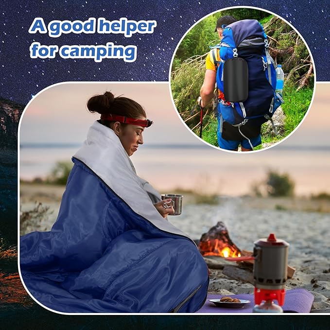 Macarrie 12 Pack Camping Sleeping Bags for Adults Bulk Cold Weather Kids Sleeping Bag Homeless Lightweight Waterproof Compression Sack for Backpacking Traveling Hiking Outdoor