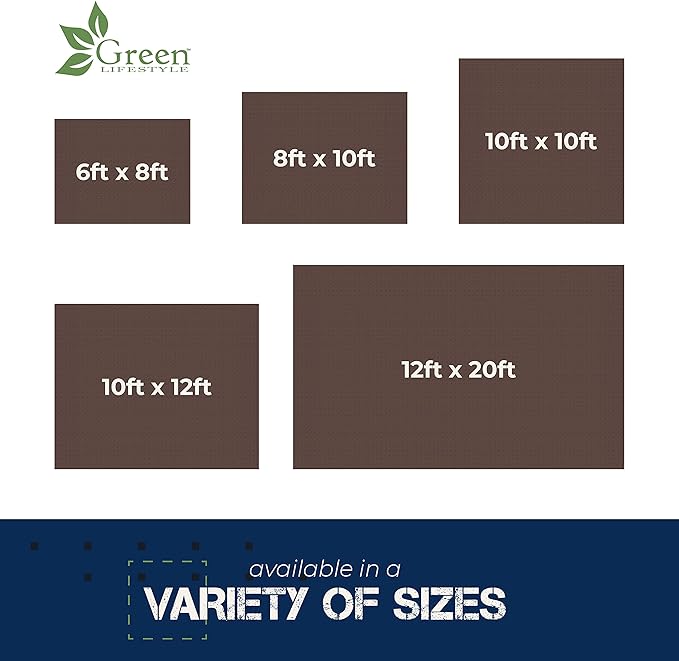 GREEN LIFESTYLE Heavy Duty Tarp Waterproof – Covers Supplies & Equipment (10x12)