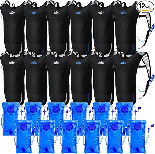Sweetude Hydration Backpack Set with 2L Water Bladder for Men and Women Lightweight Water Pack for Cycling Biking Hiking Running Climbing