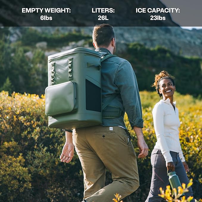 RTIC 48 Can Ultra-Tough Backpack Cooler, Insulated, Waterproof, Leak Proof, Portable Floating Bag for Beverage, Drink, Lunch, Outdoor, Beach, Car, Camping, Picnic, Fishing, Boat