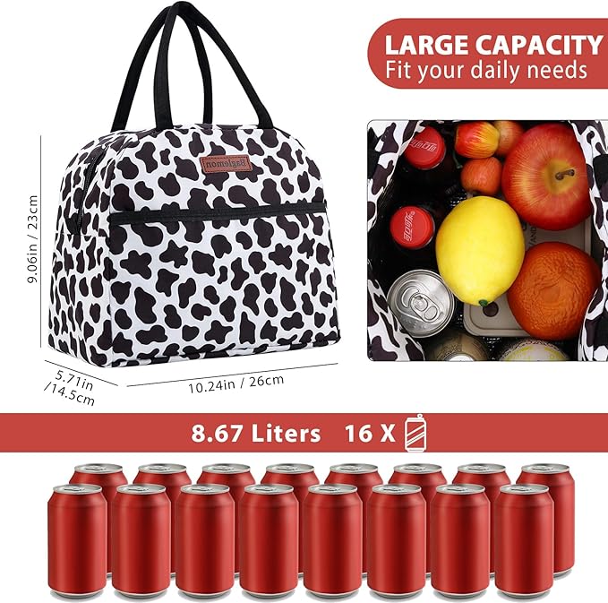 Insulated Lunch Bag for Women Men, Lunch Containers Reusable High Capacity Lunch Tote Bags for Work Picnic