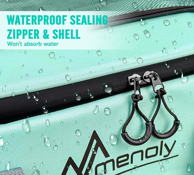MENOLY Paddle Board Accessories Cooler, 25L Sup Kayak Deck Cooler Bag Fit 30 Cans with Waterproof Phone Pouch, Adjustable Strap, Bottle Opener for Paddleboarding, Kayaking, Camping