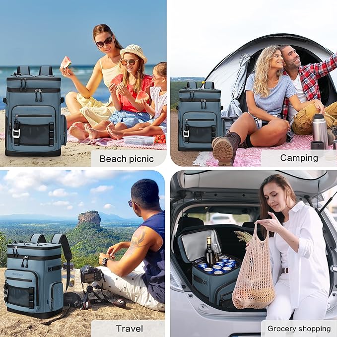 48Cans Cooler Backpack, Waterproof Insulated Backpack Cooler for Men & Women, Leakproof