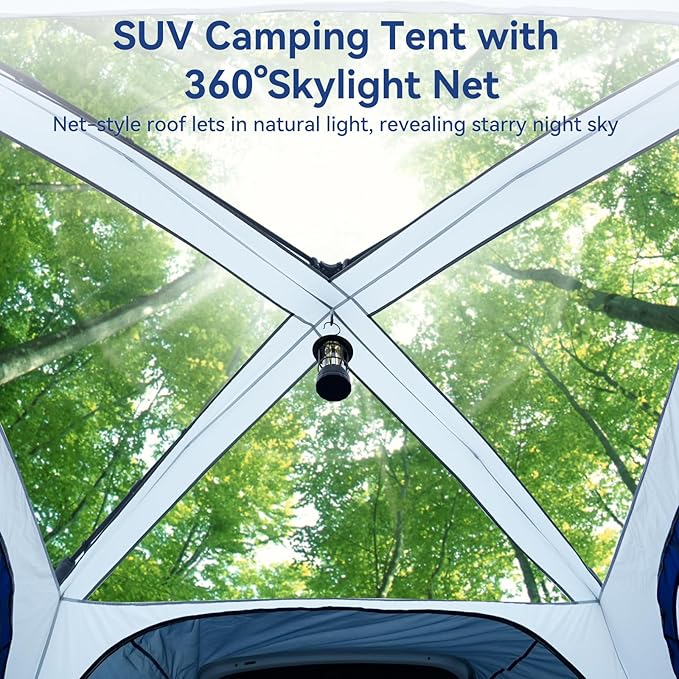 SUV Tent for Camping, SUV Camping Tent with Awnings, Waterproof Blow Up Tent, Easy Setup Car Truck Camping Tent
