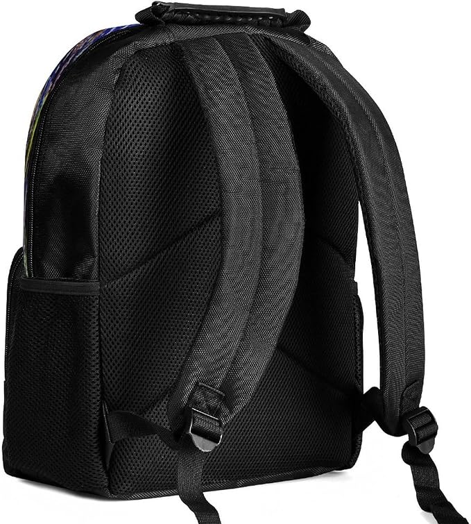 Lightweight Rucksacks for Camping Picnic Walking Cycling, Large Capacity Multipurpose Anti-Theft Carry On Bag, Magical Underwater World Of Dolphins And Fish Art Travel Hiking Camping Rucksack