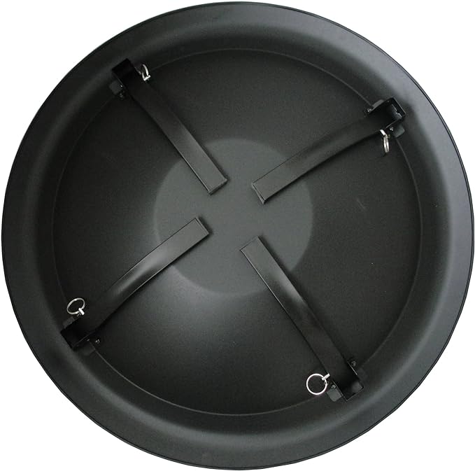 Fire Sense 60873 Fire Pit Portable Folding Round Steel with Folding Legs Wood Burning Lightweight Included Carrying Bag & Screen Lift Tool - Black - 22"