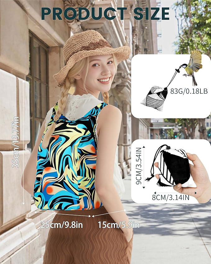 Pocket-Sized Hiking Daypack, Fashion patterns Lightweight 2.8oz, Water resistant Backpack for Women Men Camping (Sketch)