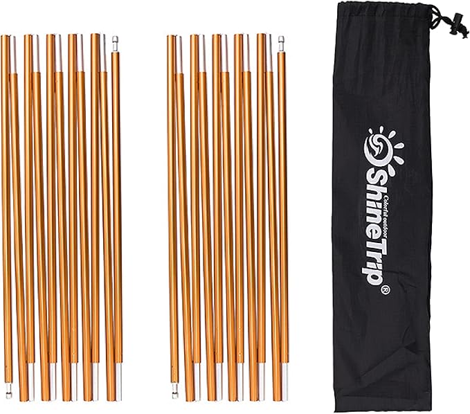 Azarxis Tent Poles Aluminum Tent Rod Replacement Camping Accessories, Multifunction Lightweight Tent Poles Repair Kit, 7001 Series Aircraft-Grade Aluminum