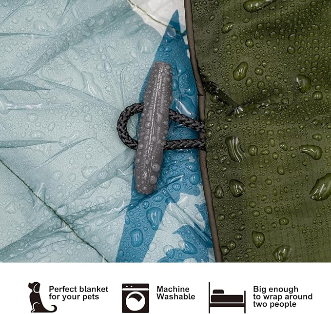 Camping Blanket Puffy - Outdoor Stadium Blanket Wearable, Lightweight, Packable, Machine Washable Camping Quilt for Traveling, Picnic, Beach, Party