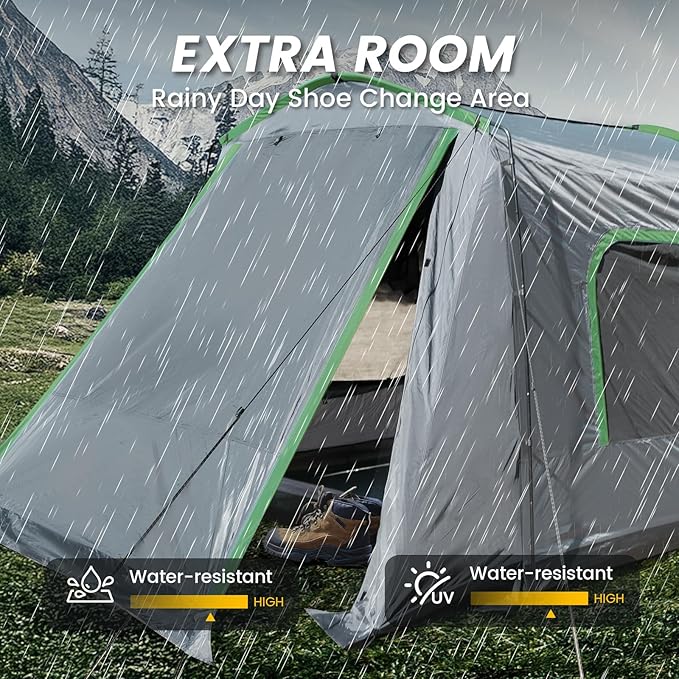 SUV Tent, Rectangle Car Tent for Family, Waterproof & Windproof for Car Camping, Large Camping Tents with Storage Bag, SUV, Van, Jeep