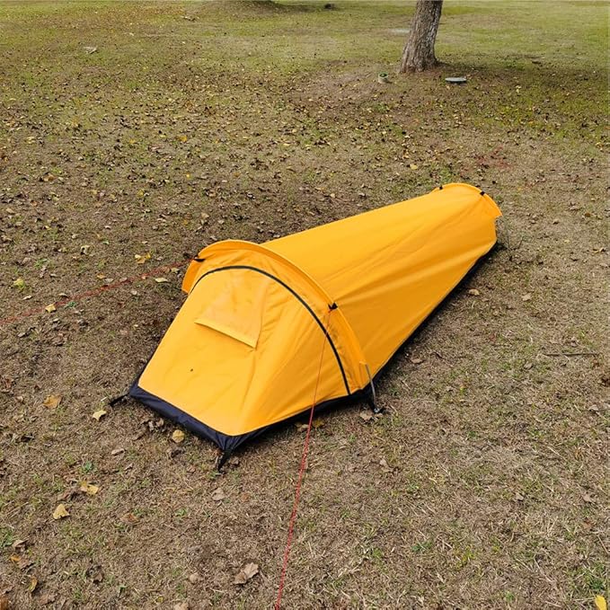Ultralight Single Person 4 Season Backpacking Tent, Windproof & Waterproof, Modern Style, Easy Setup with Aluminum Poles