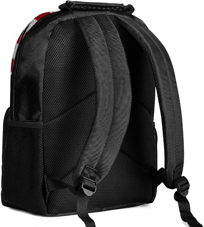 Lightweight Rucksacks for Camping Picnic Walking Cycling, Large Capacity Multipurpose Anti-Theft Carry On Bag, Fireman Flag American Firefighter Travel Hiking Camping Rucksack