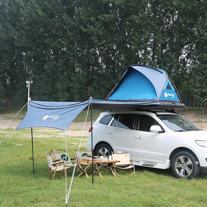 2 Person Inflatable Car Roof Top Tents with Pump and Awning,4 Season Camping Dome Roof Top Tent Camping Tent for SUV, Truck and Universal Car,Easy Setup