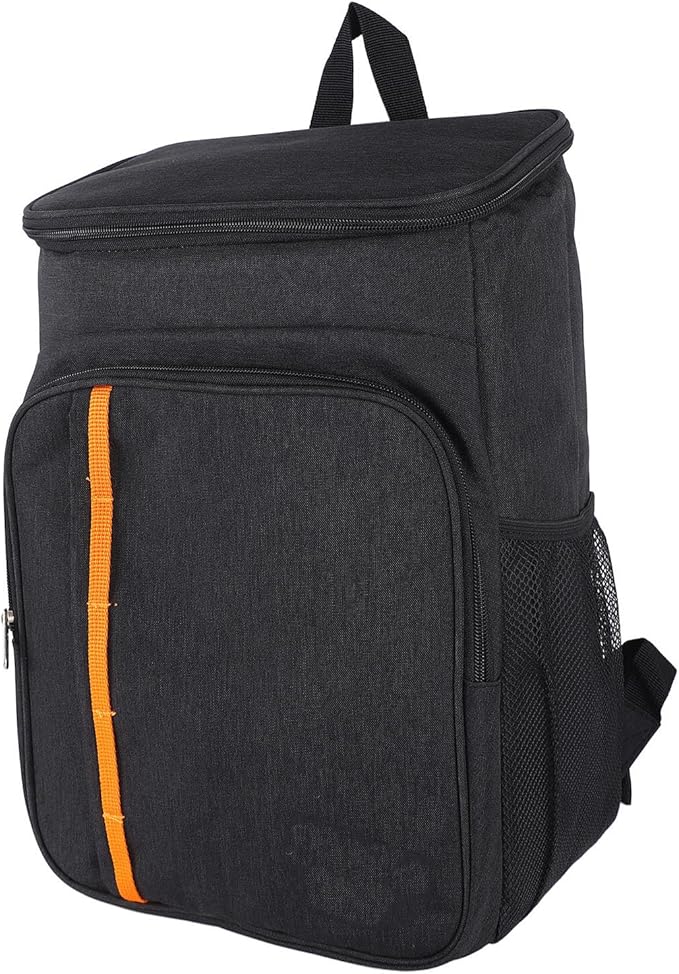 Insulated Backpack Cooler, Black Backpack Cooler Three Layer Temperature Lock Oxford Cloth for Picnic