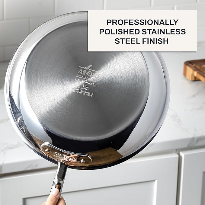 All-Clad - 4108201S All-Clad Kitchen Helper Fry Sauce pan, 8 inch and 1 quart, Steel