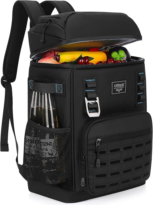Cooler Backpack 2 Insulated Compartments Leak Proof Beach Coolers Back Pack Waterproof Cooler Bag for Hiking, BBQ Camping, Picnic, Fishing (25L, 36 Cans)