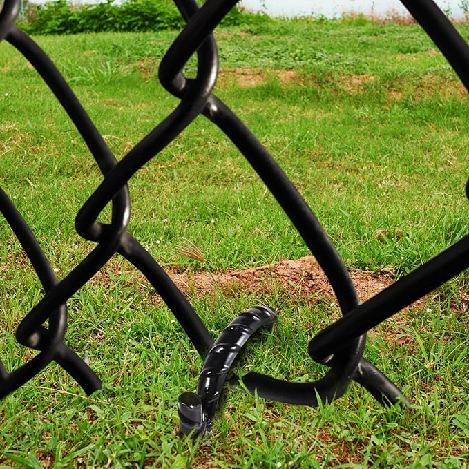 10pcs Threaded Steel bar Stakes/Ground Stakes/Outdoor Fence Ground Stakes.New J Hook Heavy-Duty rebar Metal Stakes ，Proof Coated Steel Ground Stakes with Chisel Point End.