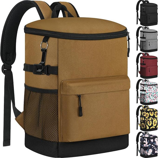 Cooler Backpack 33 Cans Backpack Coolers Insulated Leak Proof Soft Beach Cooler Bag for Men Women Ice Chest Backpack Camping Hiking Picnic Travel Cooler Lunch Backpack