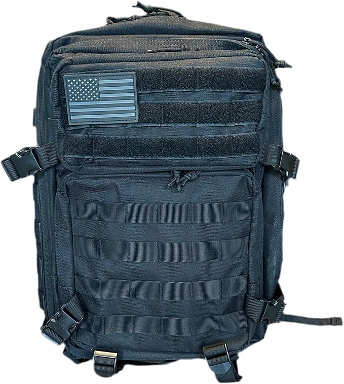 40L Tactical Backpack – 900D/1000D Molle Assault Pack, 3-Day Survival, Hiking, Camping, Travel Gear (BLACKOUT STEALTH)