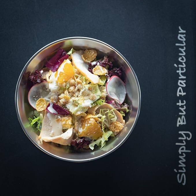 CAMPINGMOON Camping Mess Kit 4 Pack Tableware with Plates Bowls Dishes Stainless Steel Dishwasher Safe Kitchenware S395-1S