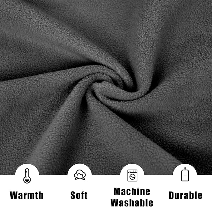 Fleece Camping Blanket, Large Poncho Wearable Blankets, Soft, Warm & Cozy, Lightweight, Portable, 74.5 in * 63 in, for Outdoors, Stadium, Concerts, Travel, Sports, Hiking, Beach, Sofa, Festival