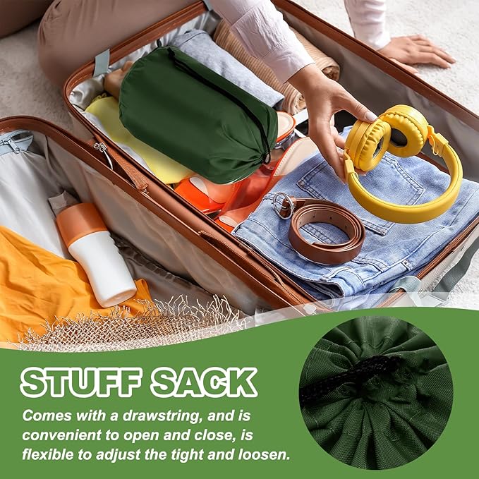 PATIKIL Stuff Sack, Waterproof Outdoor Storage Sack Portable Drawstring Dust Flap Bags Lightweight Sleeping Bag for Camping Hiking Travel