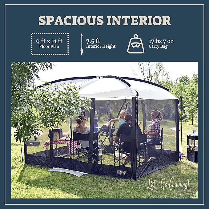 Wenzel Magnetic Screen House, Magnetic Screen Shelter for Camping, Travel, Picnics, Tailgating, and More