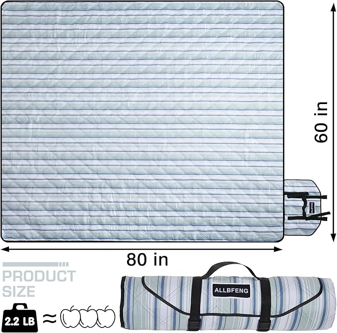 Large Picnic Mat, Outdoor Camping Mat, Tent Mate. Easy to Carry and Store, Water-Resistant, Dust-Proof Sand-Proof, Machine Washable. Thickened. For Picnics, Lawns, Concerts, Outdoor Adventures.