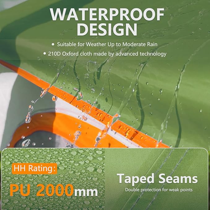 COBIZI 4-6-8-10 Person Camping Tent, Spacious Family Tents for Camping Ideal, Hiking, 3500mm Waterproof Double-Layer Windproof Tent for Hiking & Backpacking