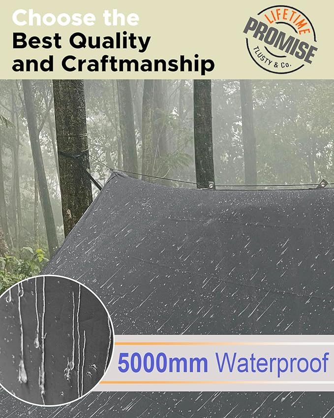 Sunyear Camping Hammock with Net - Double&Single Hammock with House-Like Net- Easy Setup & Pack, Lightweight & Portable, Perfect for Hiking, Backpacking, Outdoor Sleeping
