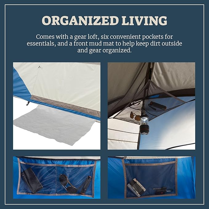 Wenzel Modified Dome Camping Tent for Car Camping, Traveling, Festivals, and More