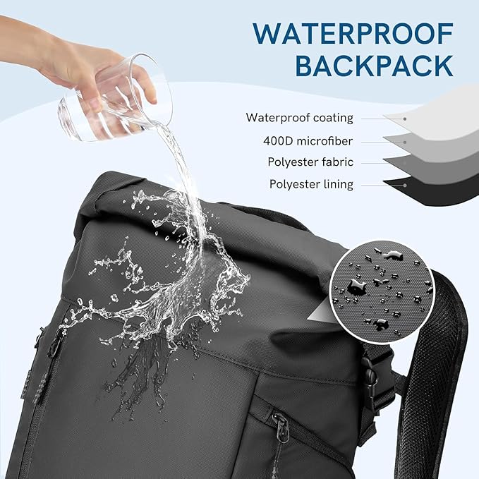 Kingsons Travel Laptop Backpack，Anti Theft Business Backpack for Men Womens Lightweight Waterproof Backpacks Computer Bag Fits 15.6 Inch Laptop and Notebook