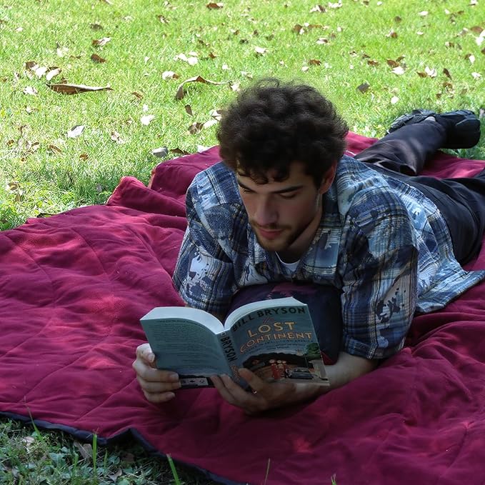 Waterproof Stadium Blanket, Fleece Camping Blanket Wearable Soft Warm Camp Blanket for Outdoor Camping, Picnic, Stadium, Sports, Beach, Car