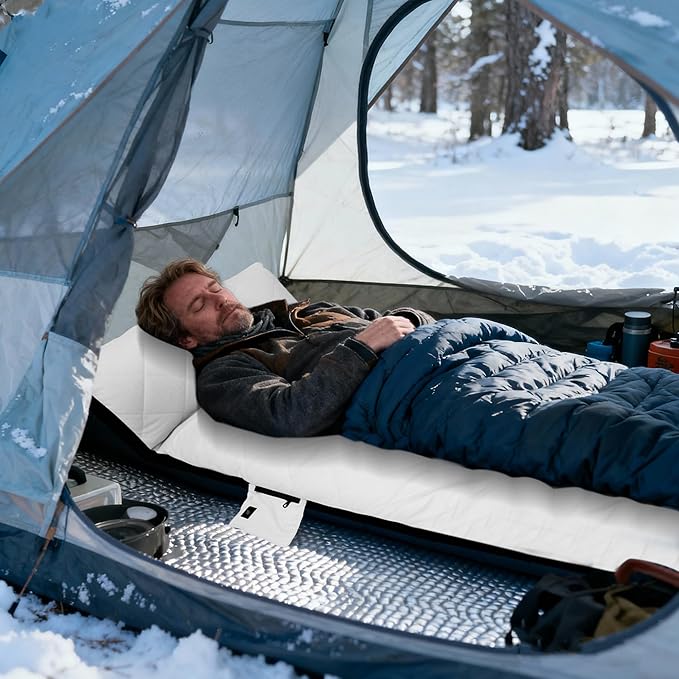 Inflatable Sleeping Pad Heating Cover,Heated Covers for Memory Foam Camping Mattress Pad,Outdoor Sleeping Pad, 78 * 28 * 5in (Only Heated Cover)