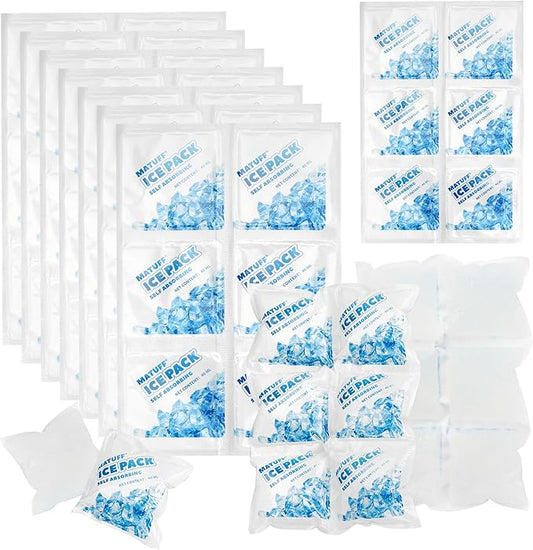 50 Sheets Reusable Freezer Ice Packs for Coolers & Lunch Boxes - Long-Lasting Gel Ice Packs, Cuttable 300 Cells, Keep Food/Drinks Cold for Shipping, Camping, Beach, Fishing