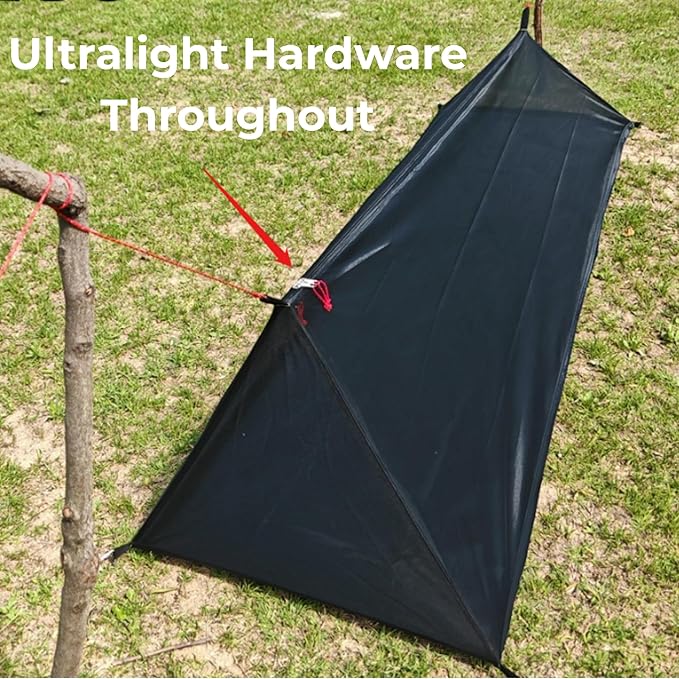 Ultralight 1-Person Bug Bivy Tent – No-See-Um Mesh Shelter with Waterproof Floor for Backpacking, Camping, Bushcraft, Survival & Emergency Bug Out Bags