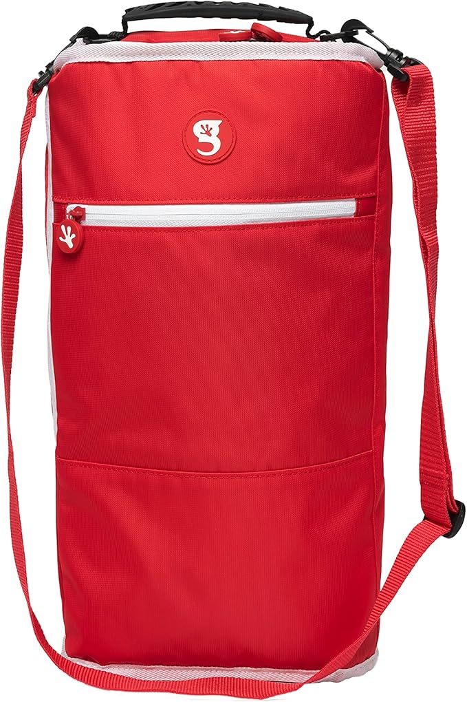 geckobrands Verticool Cooler - Insulated Portable Soft Cooler Bag with Adjustable Shoulder Strap, Holds 9 Cans or 2 Wine Bottles, Perfect for Beach, Picnics, and Outdoor Activities