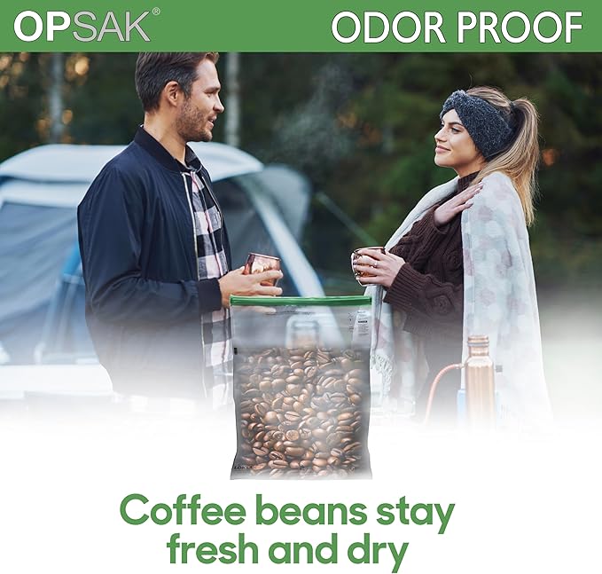 LOKSAK - OPSAK Odorproof Dry Bags for Backpacking, Hiking and Storage- Resealable Reusable and Recyclable Storage Bags (2-Pack, 9 Inch x 10 Inch)