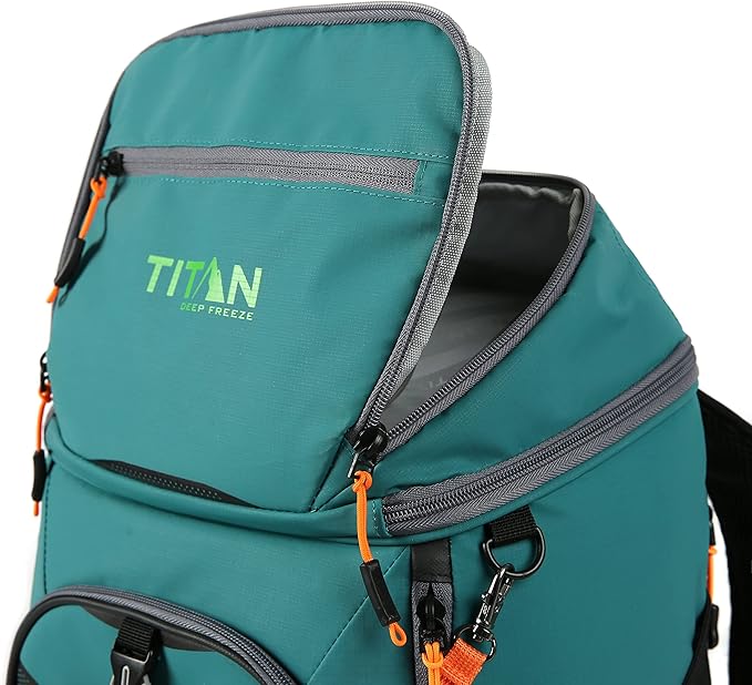 Titan Deep Freeze Ice Wall Backpack Cooler 30 Can Cooler Bag with Ice Packs