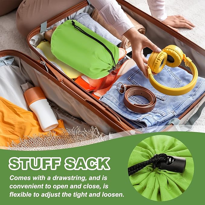 PATIKIL Stuff Sack, Waterproof Outdoor Storage Sack Portable Drawstring Dust Flap Bags Lightweight Sleeping Bag for Camping Hiking Travel