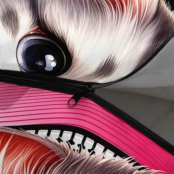 AILONEN Kawaii Puppy Sleeping Bag for Kids Boys Girls,Warm and Cool Weather,Lightweight,Waterproof Backpacking,Cartoon Cute Dog & Duck Animal Themed Blue Sleeping Bag for Camping