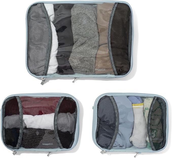 Baggallini Compression Cube 3-piece set - Lightweight Compression Packing Cubes for Travel