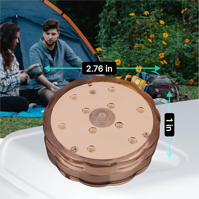 Skywin Waterproof Multicolor LED Cooler Lights – 2.76 x 1 x 1 Inches, 3 x AA Battery-Operated, Reusable Cooler Accessories for Camping, Outdoor Events, and Parties