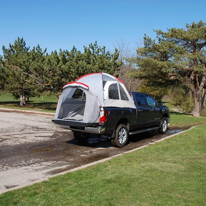 Nissan Truck Tent: Titan 6.5' Bed 2 Person White/Red Waterproof Tent