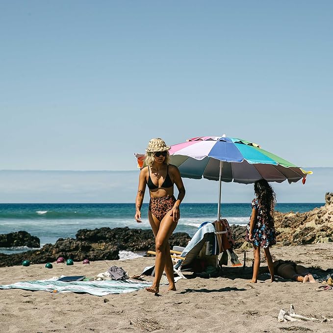 Nomadix Festival Blanket - Perfect for Picnics, Camping, & Lawn Seating - Plush Top & Water Resistant Base - Made with Post Consumer Recycled Materials - Agua Blue - 60x72 in