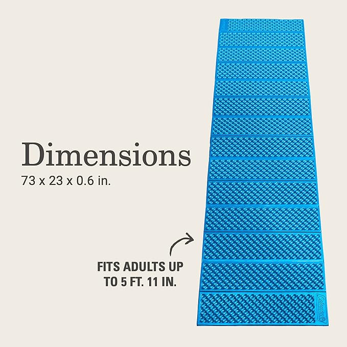 Coleman River Rest Lightweight Sleeping Pad, Comfortable Egg-Carton Design & Insulating Foam for Warmth, Camp Pad Weighs Less Than 1 Pound