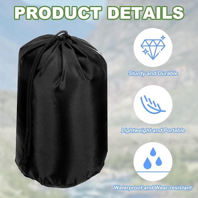 PATIKIL Stuff Sack, Waterproof Outdoor Storage Sack Portable Drawstring Dust Flap Bags Lightweight Sleeping Bag for Camping Hiking Travel