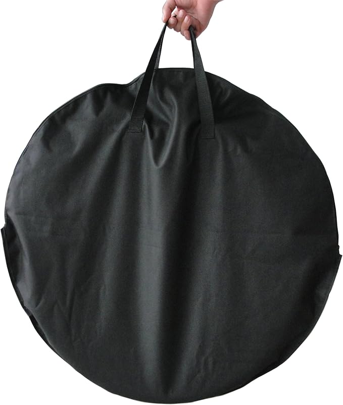 Fire Sense 60873 Fire Pit Portable Folding Round Steel with Folding Legs Wood Burning Lightweight Included Carrying Bag & Screen Lift Tool - Black - 22"