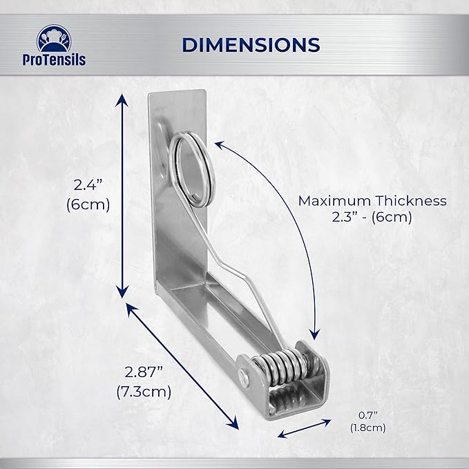 6 Pcs Picnic Tablecloth Clips for Outdoor Tables - Stainless Steel Clamps, Fits 2.3" Thick Tables, Metal Holders for Dining Table Cloth