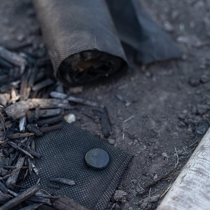 Mighty-Spikes™ Garden Stakes 100-Pack Black – 6" Super Strong, Rust & Break Resistant – Made in USA, Patented Design for Landscaping, Turf, Tarps, Tents & Camping – Reusable & Eco-Friendly